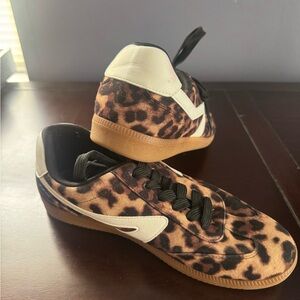 DV by Dolce Vita Animal Print Sneakers with White and Black